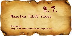 Muzsika Tibériusz névjegykártya